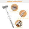 3Pcs 20in Telescopic Back Scratcher Stainless Steel Extendable Bear Eagle Claw Massager