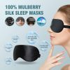 Lacette Silk Eye Mask for Men Women, 6A Mulberry Silk Light Blocking Sleep Mask, 100% Night Blindfold for Sleeping with Adjustable Strap, Comfortable