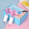 2Pcs/Box Beauty Ice Therapy Face Massage Ball Cool Compress Globes Hockey Facial Massager Crystal Glasses Ball Skin Care Tools