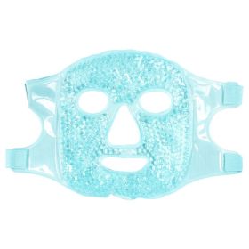 Ice Gel Face Mask Anti Wrinkle Relieve Fatigue Skin Firming Spa Hot Cold Therapy Ice Pack Cooling Massage Beauty Skin Care Tool (Color: Blue)