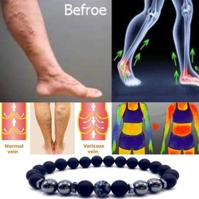 Magnetic Weight Loss Effective Anklet Bracelet Gallstone Hematite Chain Stimulating Acupoints Slim Fat Bracelet Pain Relief (Color: Blue)