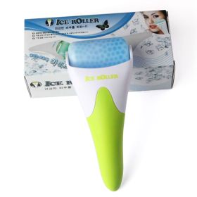 Ice Roller Body Face Facial Cold Gel Cooling Therapy Massager Skin Rejuvenation (Color: Green)