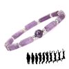 Natural Amethysts Bracelets For Women Men Loss Weight Body Cure Stretch Bracelet Tiger Eye Bloodstone Crystal Yoga Jewelry Gift