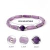 Natural Amethysts Bracelets For Women Men Loss Weight Body Cure Stretch Bracelet Tiger Eye Bloodstone Crystal Yoga Jewelry Gift