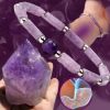 Natural Amethysts Bracelets For Women Men Loss Weight Body Cure Stretch Bracelet Tiger Eye Bloodstone Crystal Yoga Jewelry Gift